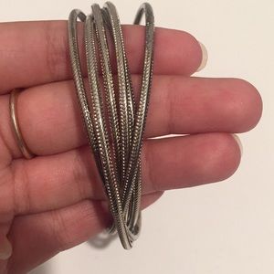 Silver bracelet set